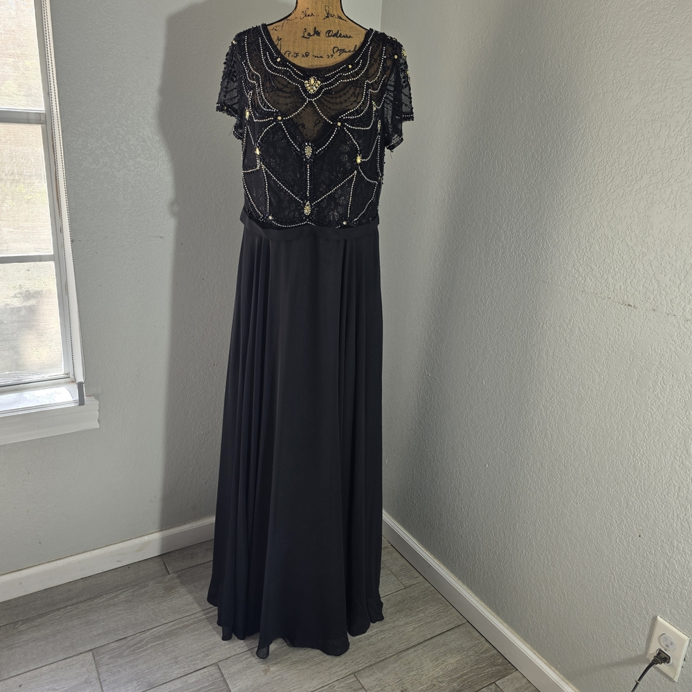 Dancing Queen Black Beaded Maxi Dress